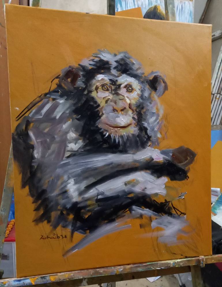 Original Abstract Animal Painting by zohaib ahmed