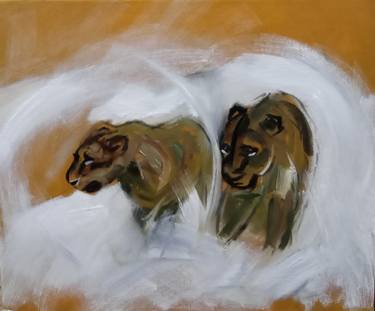 Original Abstract Expressionism Animal Paintings by zohaib ahmed