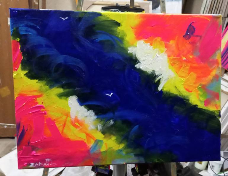 Original Abstract Expressionism Abstract Painting by zohaib ahmed