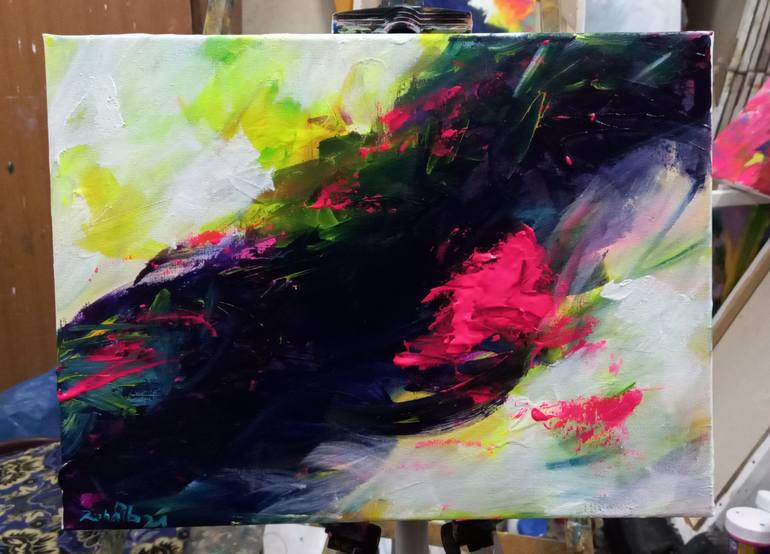Original Abstract Expressionism Abstract Painting by zohaib ahmed