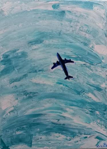 Original Abstract Aeroplane Paintings by zohaib ahmed