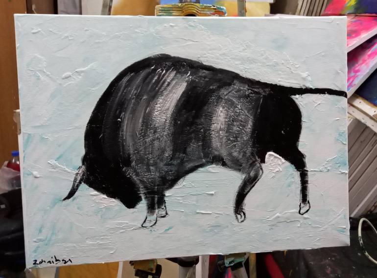 Original Abstract Animal Painting by zohaib ahmed
