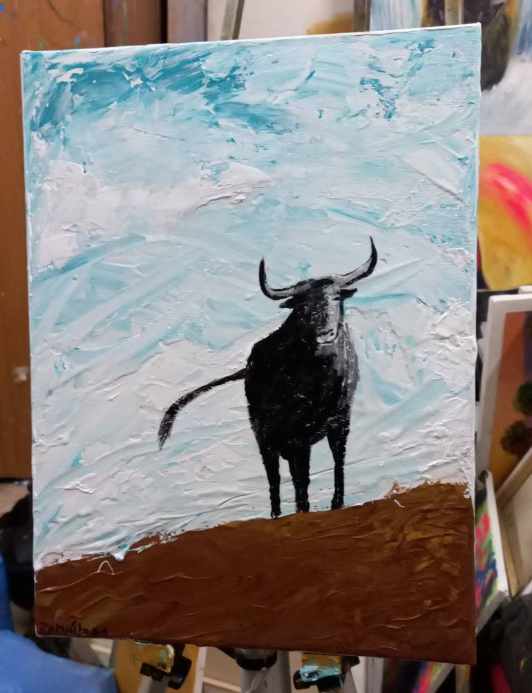 Original Abstract Expressionism Animal Painting by zohaib ahmed