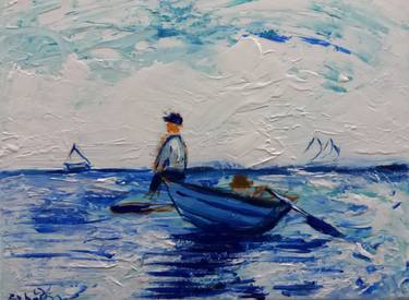 Original Abstract Boat Paintings by zohaib ahmed