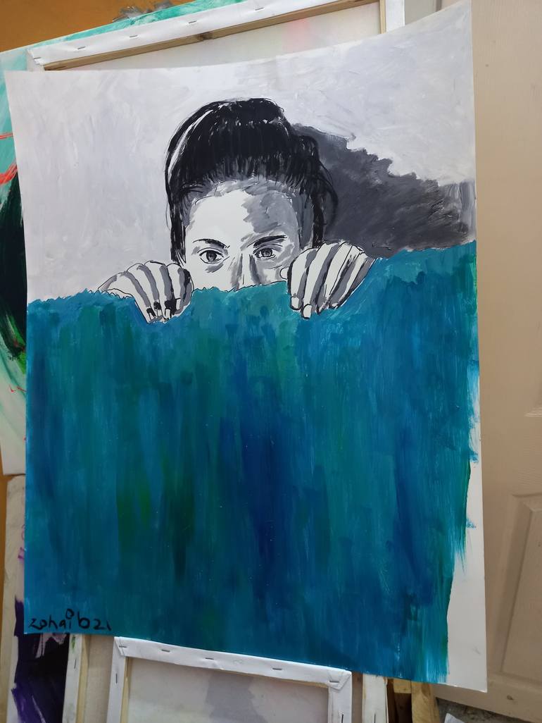 Original Women Painting by zohaib ahmed