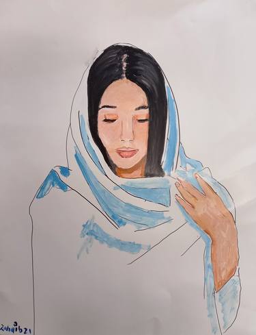 Original Abstract Women Paintings by zohaib ahmed