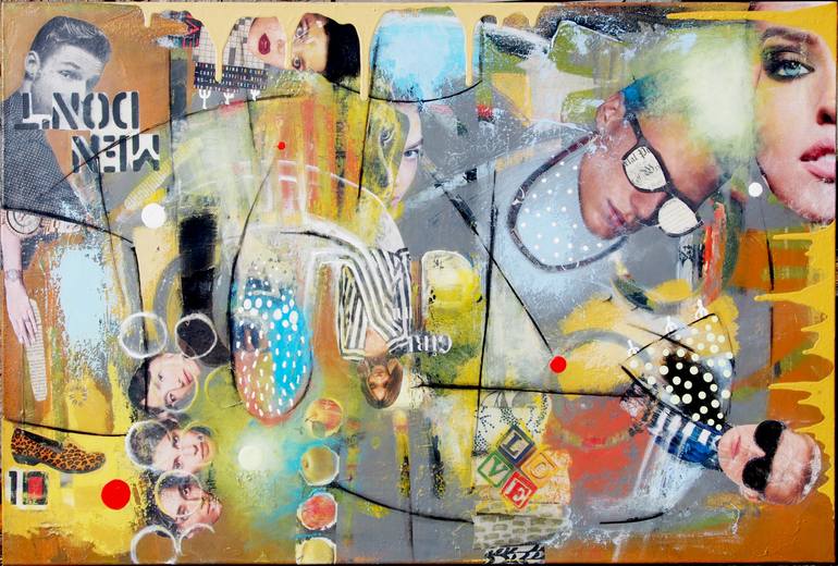 Original Abstract Expressionism Fashion Painting by X Harkrader