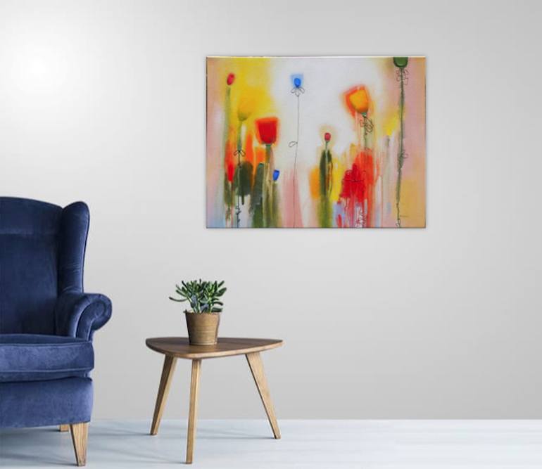 Original Expressionism Floral Painting by X HARKRADER