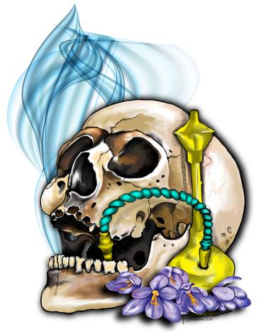 Original Conceptual Mortality Mixed Media by Patricia Hoisington