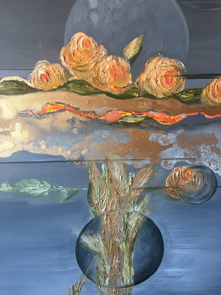 Original Abstract Expressionism Fantasy Painting by Jasenka Kapitanovic