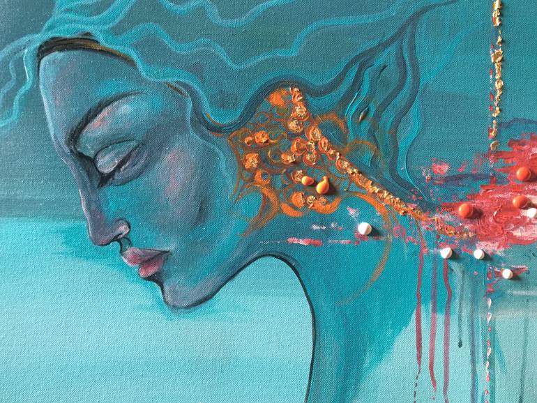 Original Art Deco Fantasy Painting by Jasenka Kapitanovic