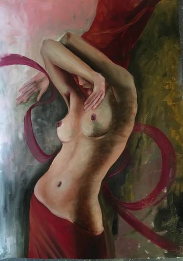 Print of Fine Art Nude Paintings by Jasenka Kapitanovic
