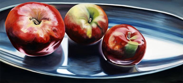 Nambe Apples Painting by Judith Moore | Saatchi Art