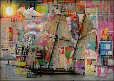 Original Boat Mixed Media by Tijana Batanjski