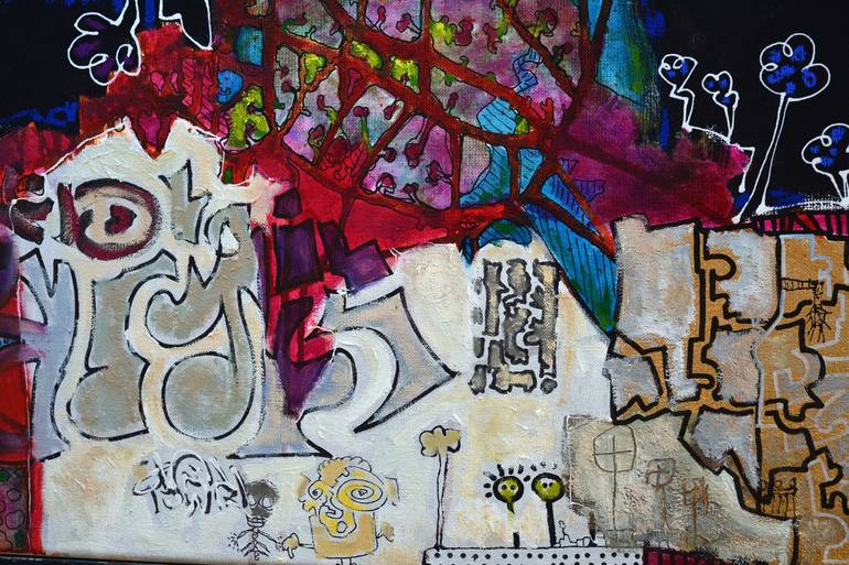 Original Graffiti Painting by Virton Thierry