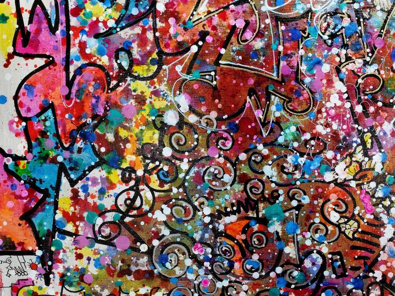 Original Street Art Abstract Painting by Virton Thierry