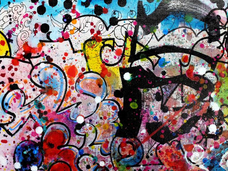 Original Street Art Abstract Painting by Virton Thierry