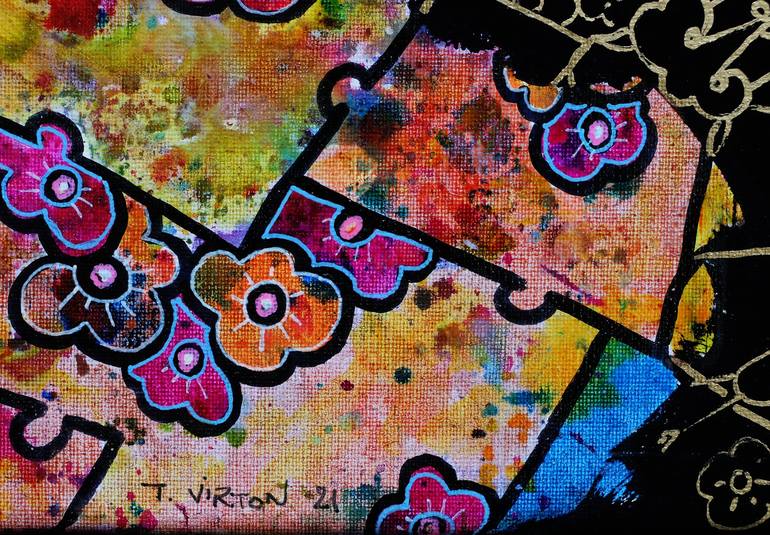 Original Street Art Abstract Painting by Virton Thierry