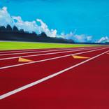 Track (one point perspective) by Lisa Gronseth