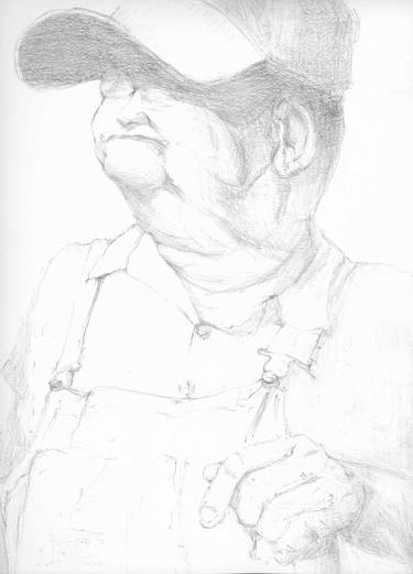 Farmer Drawing By Jinny Isserow Saatchi Art