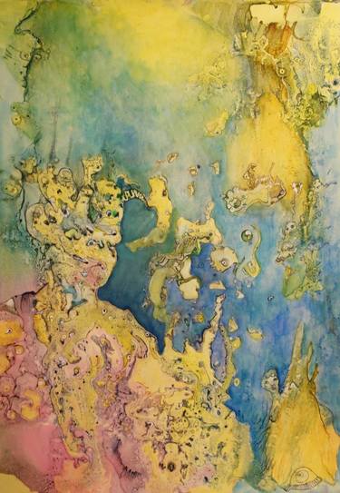 Print of Abstract Expressionism Fantasy Paintings by Ivi Dervishi
