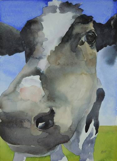 Print of Expressionism Cows Paintings by RJT Haynes