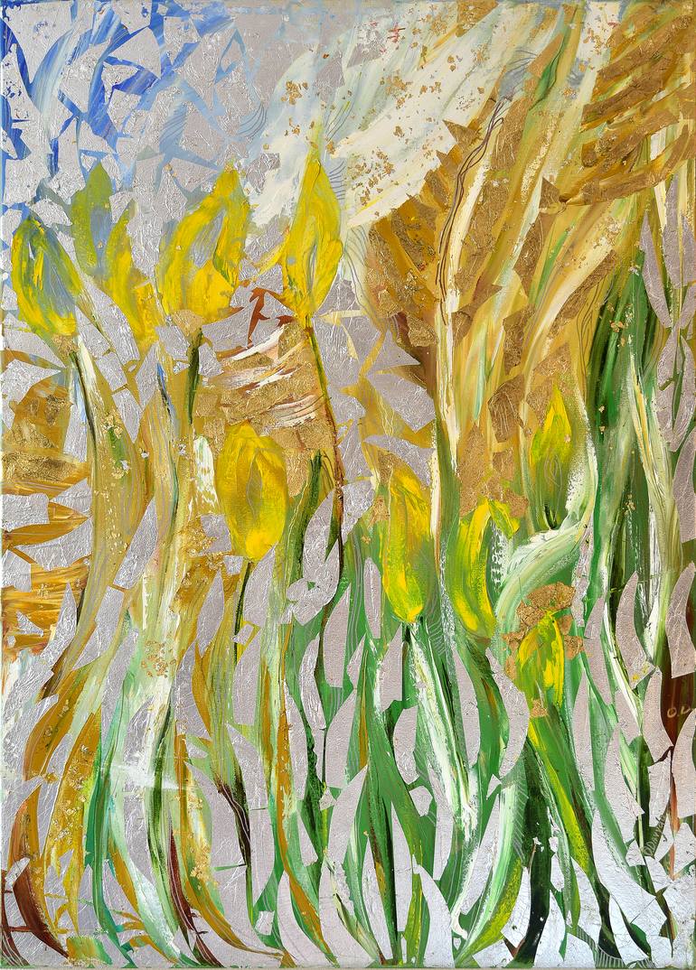 VIVALDI (Four Seasons) - Quadriptych 40x120 inches Painting by