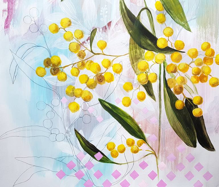 Original Contemporary Floral Painting by Nadia Nl