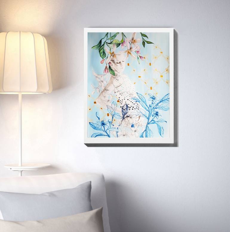 Original Contemporary Floral Painting by Nadia Nl