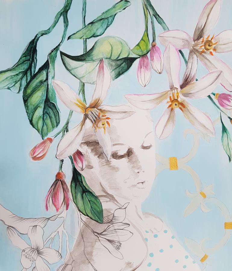 Original Contemporary Floral Painting by Nadia Nl