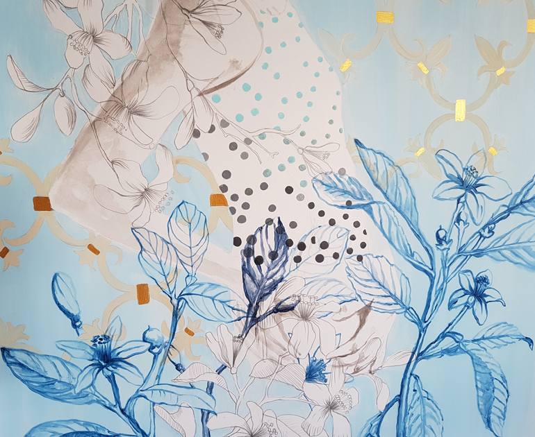 Original Contemporary Floral Painting by Nadia Nl