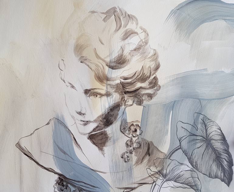 Original Conceptual Women Mixed Media by Nadia Nl