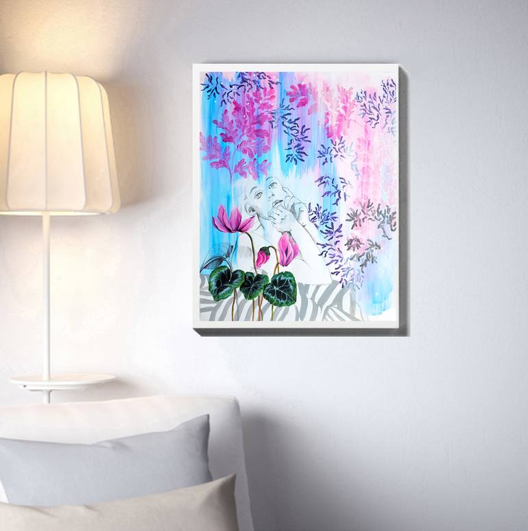 Original Illustration Floral Painting by Nadia Nl