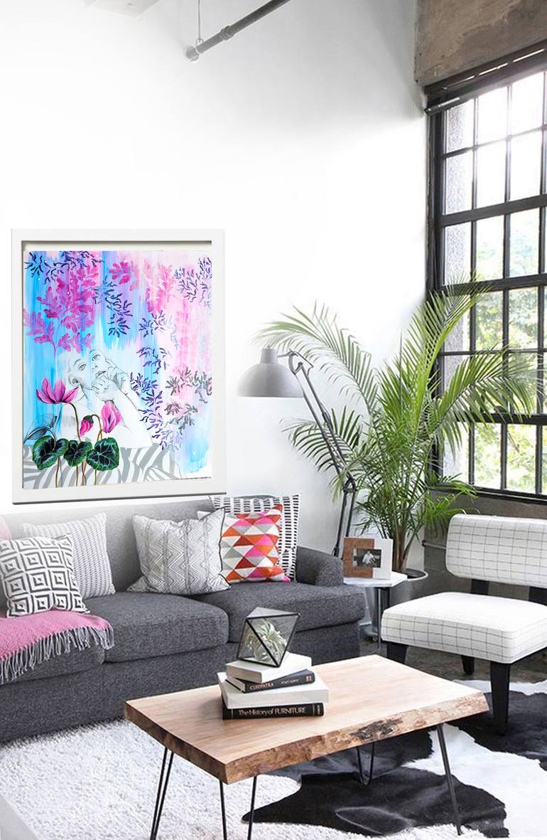 Original Illustration Floral Painting by Nadia Nl