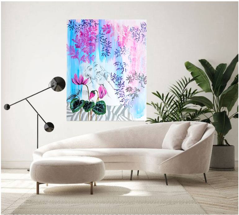 Original Illustration Floral Painting by Nadia Nl