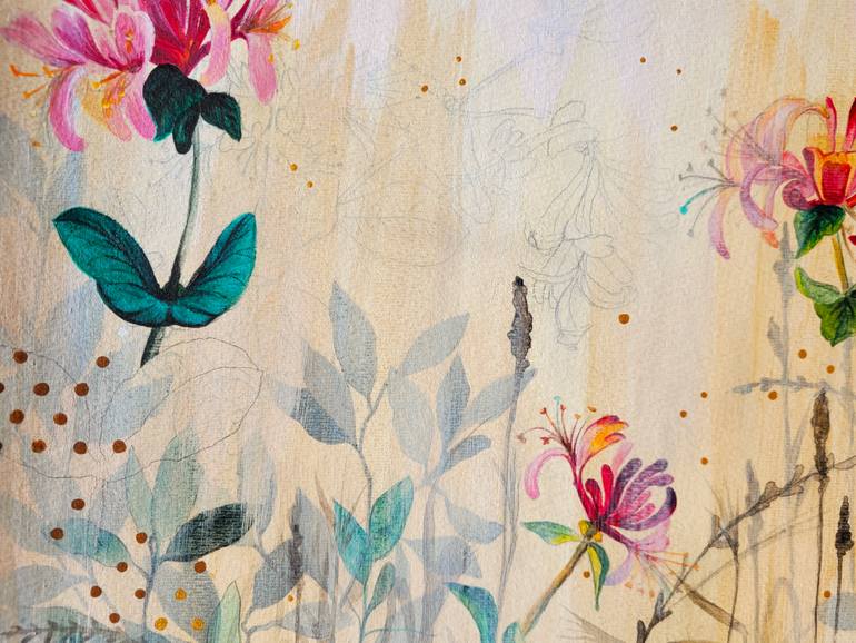 Original Contemporary Floral Painting by Nadia Nl