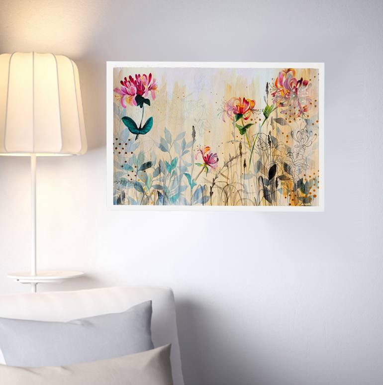Original Contemporary Floral Painting by Nadia Nl