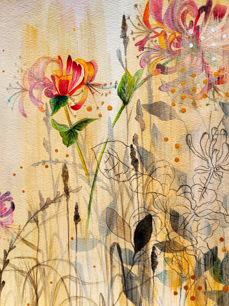 Original Contemporary Floral Painting by Nadia Nl