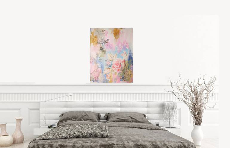 Original Expressionism Floral Painting by Nadia Nl
