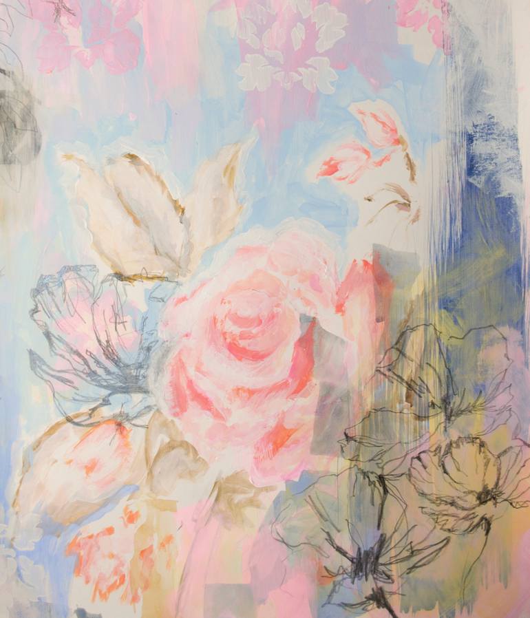 Original Expressionism Floral Painting by Nadia Nl