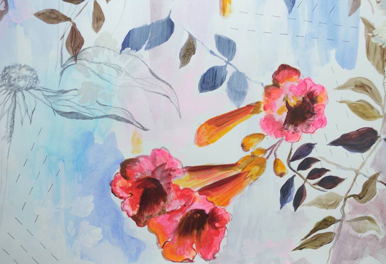 Original Floral Painting by Nadia NL