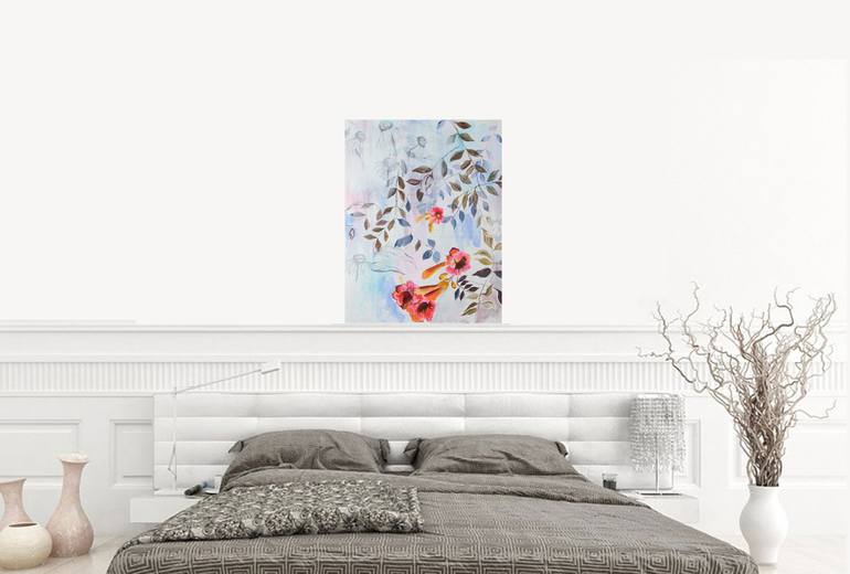 Original Figurative Floral Painting by Nadia NL