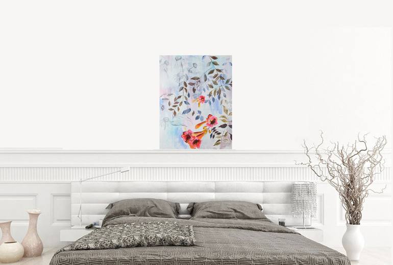 Original Floral Painting by Nadia NL