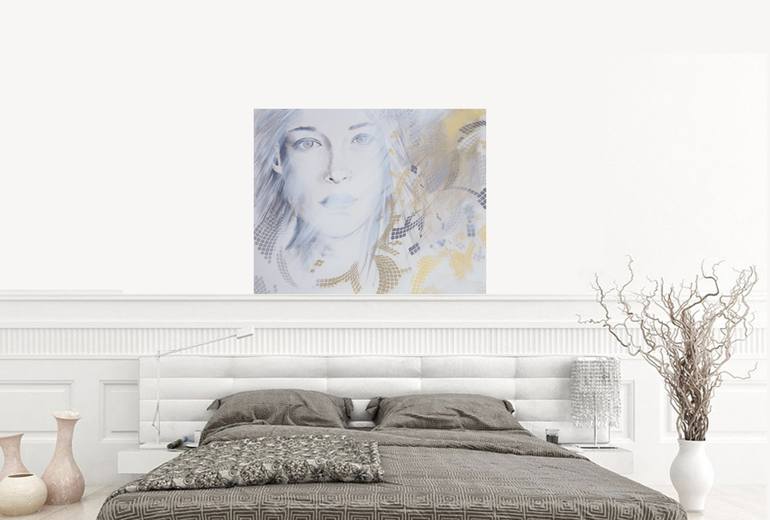 Original Expressionism Portrait Painting by Nadia NL