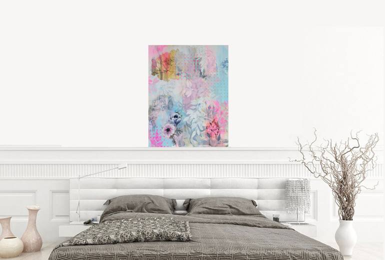 Original Expressionism Floral Painting by Nadia NL
