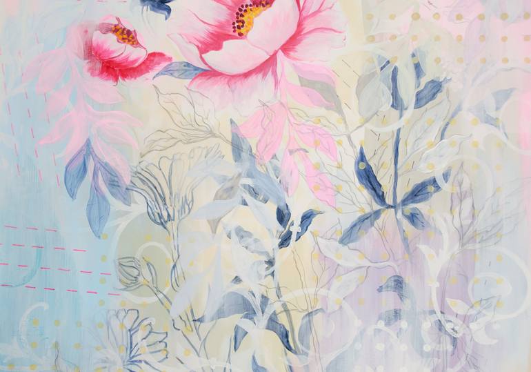 Original Modern Floral Painting by Nadia NL