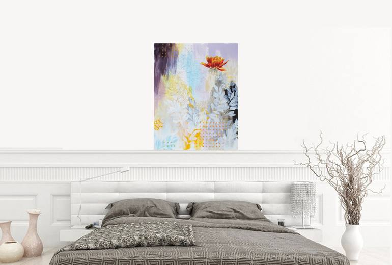 Original Expressionism Floral Painting by Nadia NL