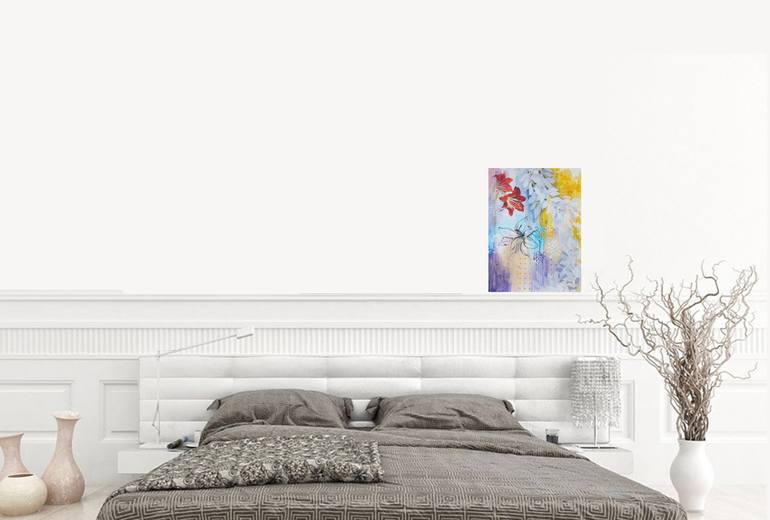 Original contemporay Floral Painting by Nadia Nl