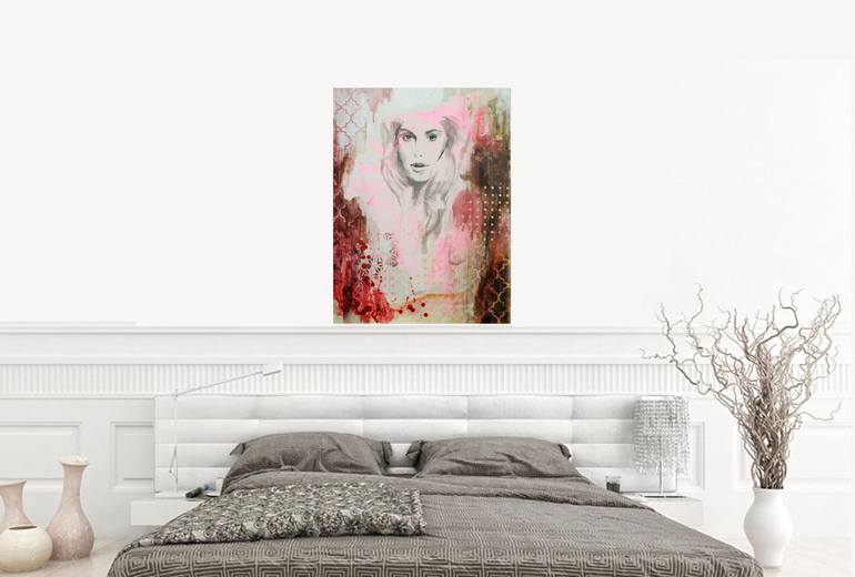 Original Expressionism Portrait Painting by Nadia NL