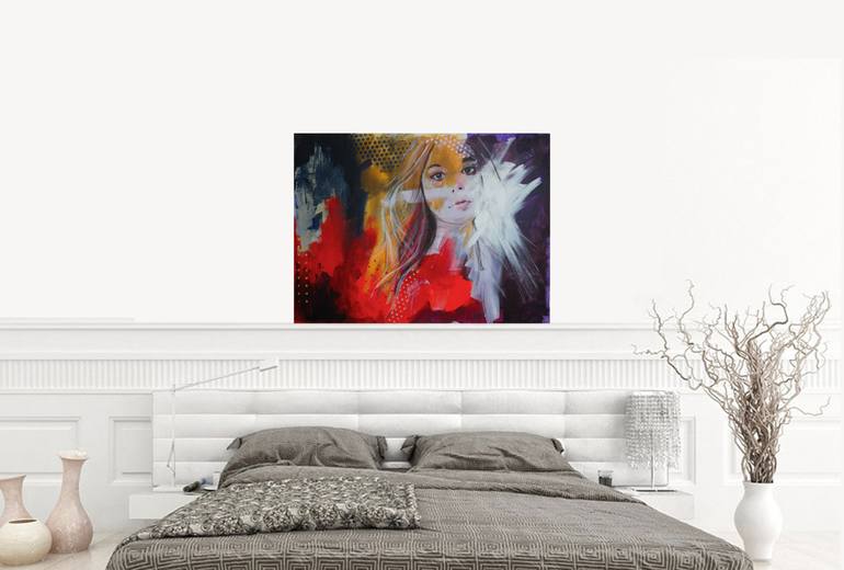 Original Expressionism Women Painting by Nadia NL